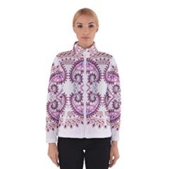 Pink Flower Cartoon Women s Bomber Jacket