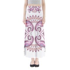 Pink Flower Cartoon Full Length Maxi Skirt