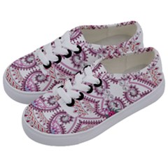 Pink Flower Cartoon Kids  Classic Low Top Sneakers