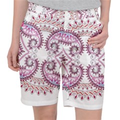 Pink Flower Cartoon Pocket Shorts