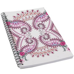 Pink Flower Cartoon 5 5  X 8 5  Notebook