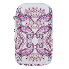 Pink Flower Cartoon Waist Pouch (large)