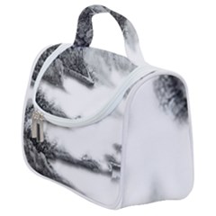 Ink-wash-painting-mountain-rolling-mountains Satchel Handbag by Jancukart