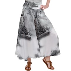 Ink-wash-painting-mountain-rolling-mountains Satin Palazzo Pants