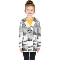 Ink-wash-painting-mountain-rolling-mountains Kids  Double Breasted Button Coat