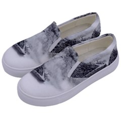 Ink-wash-painting-mountain-rolling-mountains Kids  Canvas Slip Ons by Jancukart