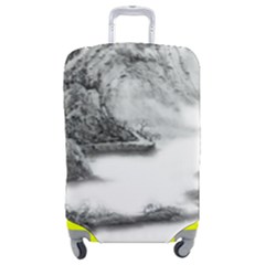 Ink-wash-painting-mountain-rolling-mountains Luggage Cover (medium) by Jancukart