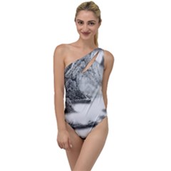 Ink-wash-painting-mountain-rolling-mountains To One Side Swimsuit