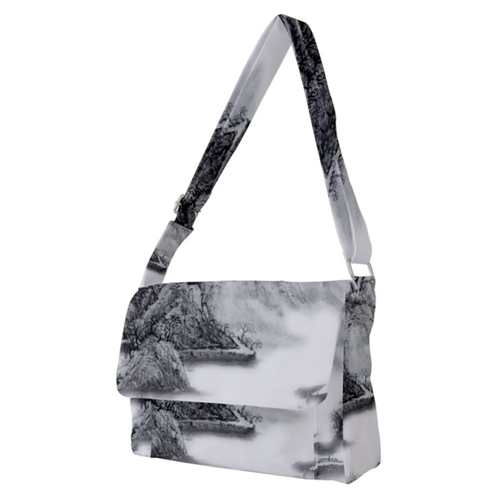 Ink-wash-painting-mountain-rolling-mountains Full Print Messenger Bag (M)