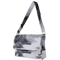 Ink-wash-painting-mountain-rolling-mountains Full Print Messenger Bag (l)