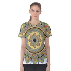 Motif-circle-vintage-circular-pattern Women s Cotton Tee