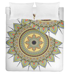 Motif-circle-vintage-circular-pattern Duvet Cover Double Side (queen Size) by Jancukart