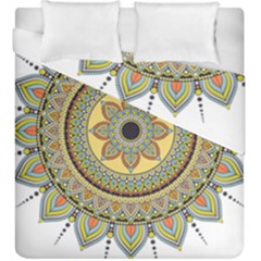 Motif-circle-vintage-circular-pattern Duvet Cover Double Side (king Size) by Jancukart