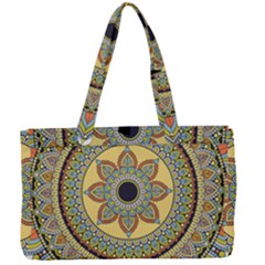 Motif-circle-vintage-circular-pattern Canvas Work Bag