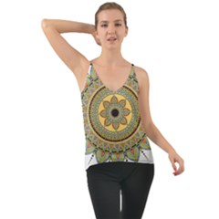 Motif-circle-vintage-circular-pattern Chiffon Cami