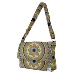 Motif-circle-vintage-circular-pattern Full Print Messenger Bag (m) by Jancukart