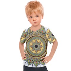 Motif-circle-vintage-circular-pattern Kids  Sports Tee