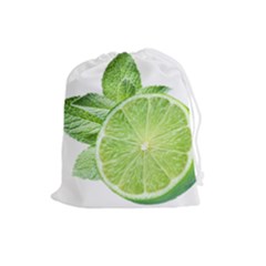 Lemon Clipart Drawstring Pouch (large)