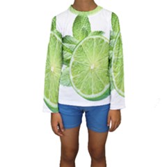 Lemon Clipart Kids  Long Sleeve Swimwear