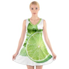 Lemon Clipart V-neck Sleeveless Dress by Jancukart