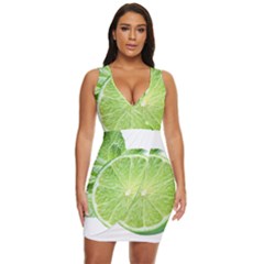 Lemon Clipart Draped Bodycon Dress