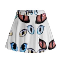 Glasses Mini Flare Skirt