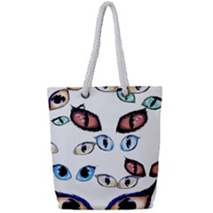 Glasses Full Print Rope Handle Tote (small)