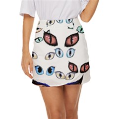 Glasses Mini Front Wrap Skirt