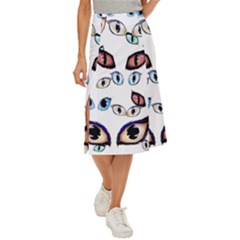 Glasses Midi Panel Skirt