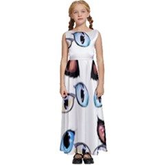 Glasses Kids  Satin Sleeveless Maxi Dress