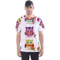 Cartoon-cute-owl-vector Men s Sport Mesh Tee