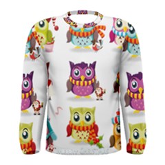 Cartoon-cute-owl-vector Men s Long Sleeve Tee