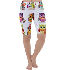 Cartoon-cute-owl-vector Cropped Leggings 