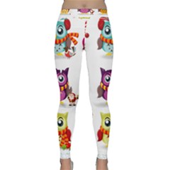 Cartoon-cute-owl-vector Classic Yoga Leggings