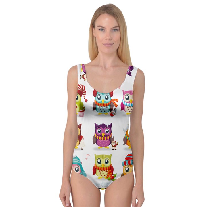 Cartoon-cute-owl-vector Princess Tank Leotard 