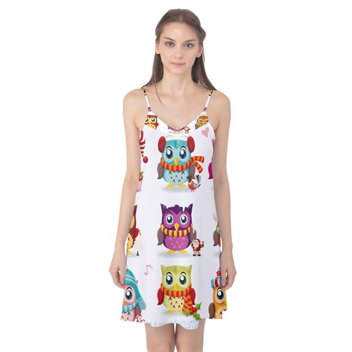 Cartoon-cute-owl-vector Camis Nightgown