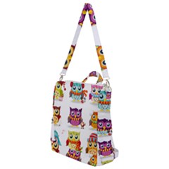 Cartoon-cute-owl-vector Crossbody Backpack