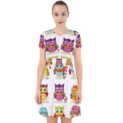 Cartoon-cute-owl-vector Adorable In Chiffon Dress by Jancukart