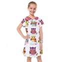 Cartoon-cute-owl-vector Kids  Drop Waist Dress View1