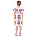 Cartoon-cute-owl-vector Kids  Drop Waist Dress View2