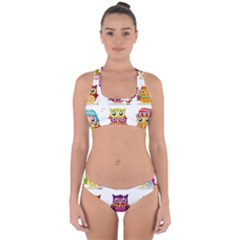 Cartoon-cute-owl-vector Cross Back Hipster Bikini Set