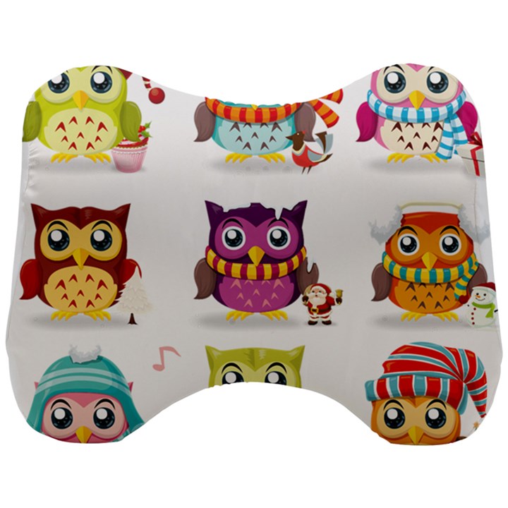 Cartoon-cute-owl-vector Head Support Cushion