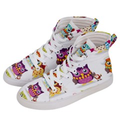 Cartoon-cute-owl-vector Women s Hi-top Skate Sneakers