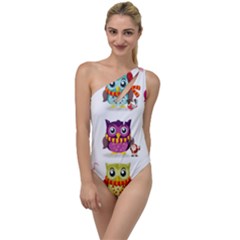 Cartoon-cute-owl-vector To One Side Swimsuit by Jancukart