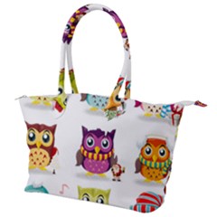 Cartoon-cute-owl-vector Canvas Shoulder Bag