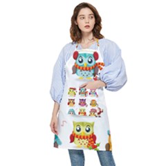 Cartoon-cute-owl-vector Pocket Apron by Jancukart