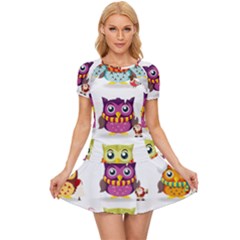 Cartoon-cute-owl-vector Women s Sports Wear Set