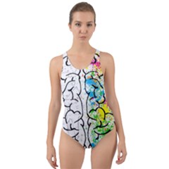 Brain-mind-psychology-idea-drawing Cut-out Back One Piece Swimsuit by Jancukart