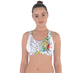 Brain-mind-psychology-idea-drawing Cross String Back Sports Bra