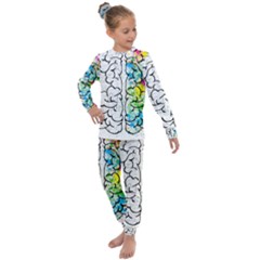 Brain-mind-psychology-idea-drawing Kids  Long Sleeve Set  by Jancukart